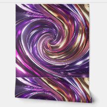 Glamorous Purple Gold Disco Swirl Peel and Stick