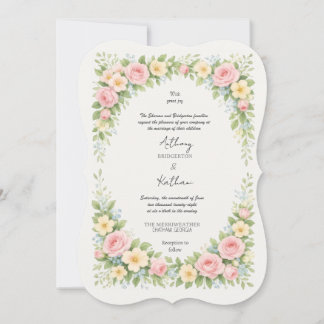 Glamorous Regency Garden Wedding by Bridgerton Invitation