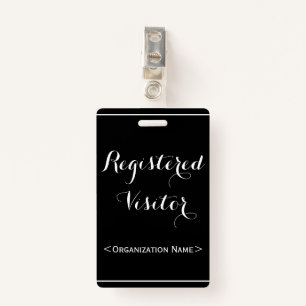 Glamorous "Registered Visitor" Badge