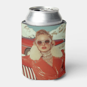 Glamorous Retro Winter Style in Alpine Setting Can Cooler