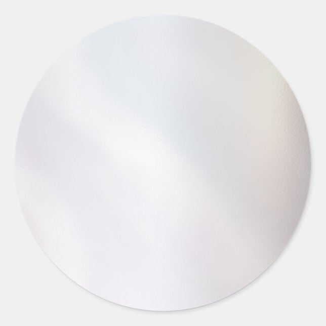 Glamorous Romantic iridescent  pearl holographic Classic Round Sticker (Front)