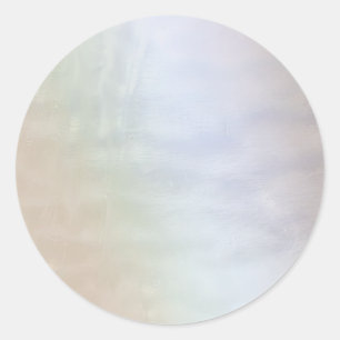 Glamorous Romantic iridescent pearl holographic Classic Round Sticker