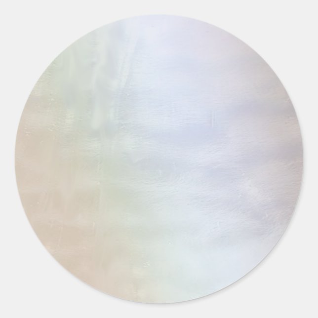 Glamorous Romantic iridescent  pearl holographic Classic Round Sticker (Front)