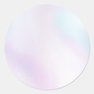 Glamorous Romantic iridescent pearl holographic Classic Round Sticker