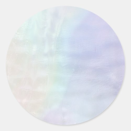 Glamorous Romantic iridescent  pearl holographic Classic Round Sticker