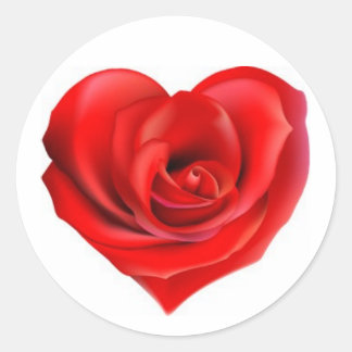 Glamorous rose classic round sticker