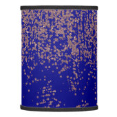 Glamorous Rose Gold Cobalt Blue Glitter Ombre Lamp Shade (Left)