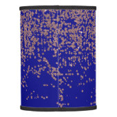 Glamorous Rose Gold Cobalt Blue Glitter Ombre Lamp Shade (Back)