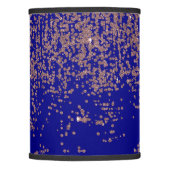 Glamorous Rose Gold Cobalt Blue Glitter Ombre Lamp Shade (Front)