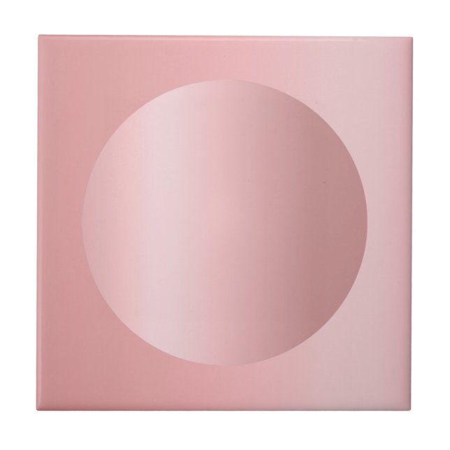 Glamorous Rose Gold Customizable Image Template Ceramic Tile (Front)