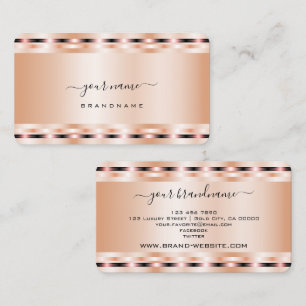 Glamorous Rose Gold Effects Flashy and Elegant Business Card