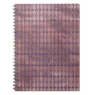 Glamorous Rose Gold Foil and Lavender Art Deco Notebook