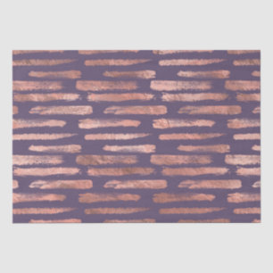 Glamorous Rose Gold Foil and Lavender Brushstrokes Tissue Paper