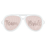 Glamorous Rose Gold Pink Team Bride Sunglasses at Zazzle