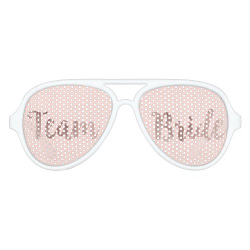 Glamorous Rose Gold Pink Team Bride Sunglasses