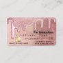 Glamorous Rose Gold Thick Glitter Drips Credit Business Card