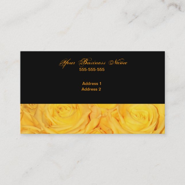 Glamorous Roses Business Card (Front)