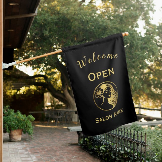 Glamorous Salon Entrance Flag (In SItu)