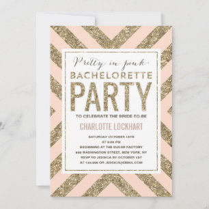Glamorous Shimmer Bachelorette Party Invitation