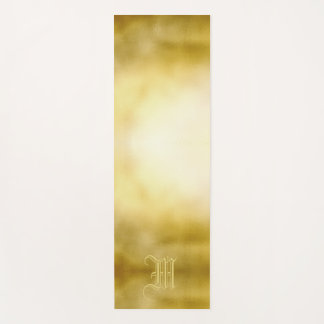 Glamorous Shiny Gold Royal Crown Monogram Yoga Mat