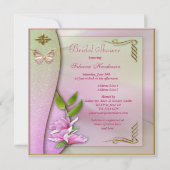 Glamorous Shoes Magnolia & Butterfly Bridal Shower Invitation (Back)