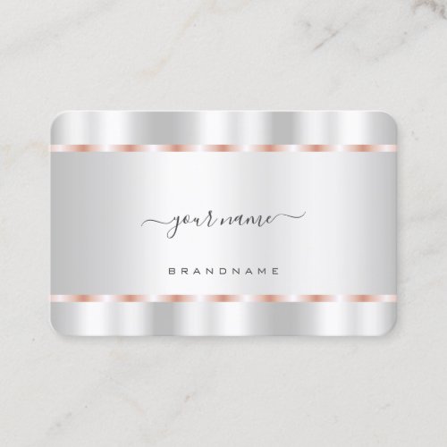 Glamorous Silver Effect Professional and Elegant Business Card