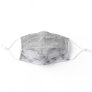Glamorous Silver Glitter White Marble Ombre Adult Cloth Face Mask