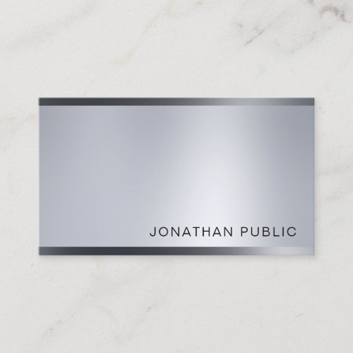 Glamorous Silver Look Lights Modern Professional Business Card