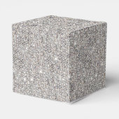 Glamorous Silver Sequins Bow Diamond Favor Boxes (Back Side)