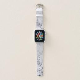 Glamorous Silver White Glitter Marble Gradient Apple Watch Band