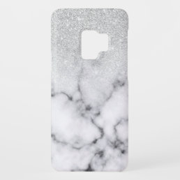 Glamorous Silver White Glitter Marble Gradient Case-Mate Samsung Galaxy S9 Case