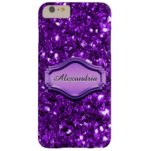 Glamorous Simulated Purple Sparkly Glitter Case