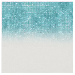Glamorous Sparkly Aqua Blue Glitter Sequin Ombre Fabric