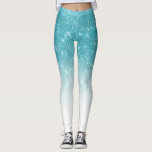 Glamorous Sparkly Aqua Blue Glitter Sequin Ombre Leggings<br><div class="desc">This chic and glamorous design is perfect for the trendy and stylish woman. It depicts a faux printed sparkly aqua blue glitter sequin and white ombre gradient. It's modern, girly, pretty, and cool ***IMPORTANT DESIGN NOTE: For any custom design request such as matching product requests, color changes, placement changes, or...</div>