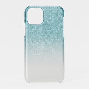 Glamorous Sparkly Aqua Blue Glitter Sequin Ombre iPhone 11 Pro Case