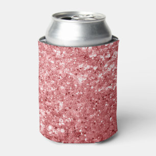 Glamorous Sparkly Pink Glitter Can Cooler