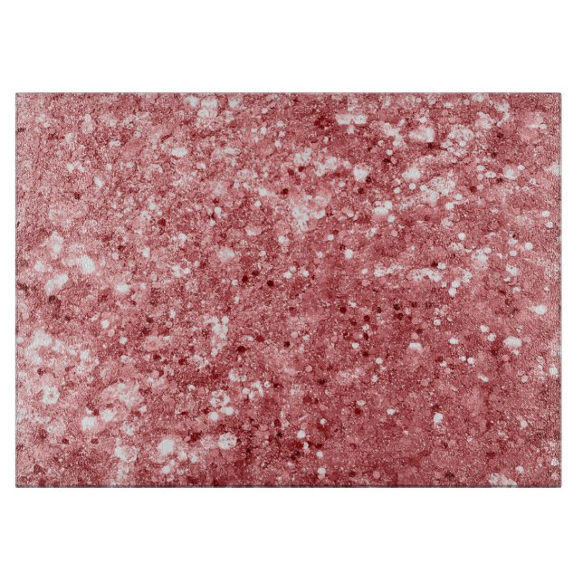 Glamorous Sparkly Pink Glitter Cutting Board (Front)