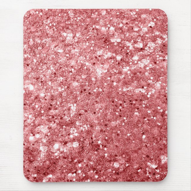 Glamorous Sparkly Pink Glitter Mouse Pad (Front)