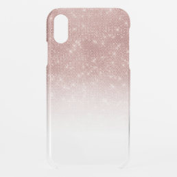 Glamorous Sparkly Rose Gold Glitter Sequin Ombre iPhone XR Case