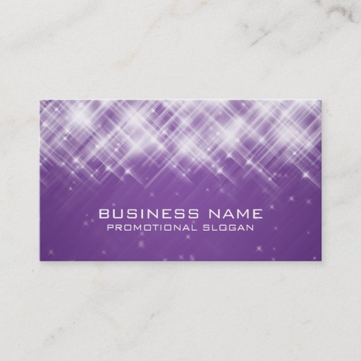 Customizable Glamorous Sparks Purple Business Card Templates