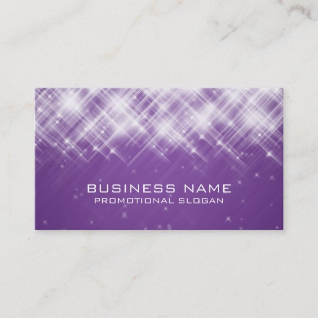Glamorous Sparks Purple Business Card (Front)