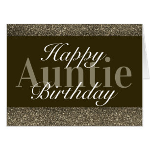 Glamorous special birthday card auntie