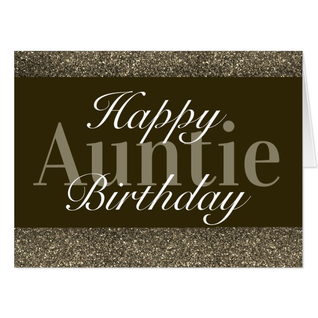 Glamorous special birthday card auntie (Front Horizontal)