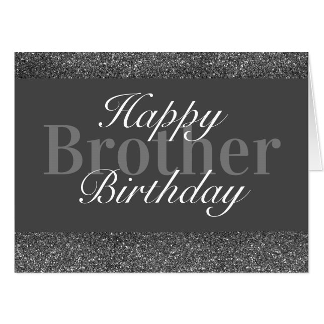 Glamorous special birthday card brother (Front Horizontal)