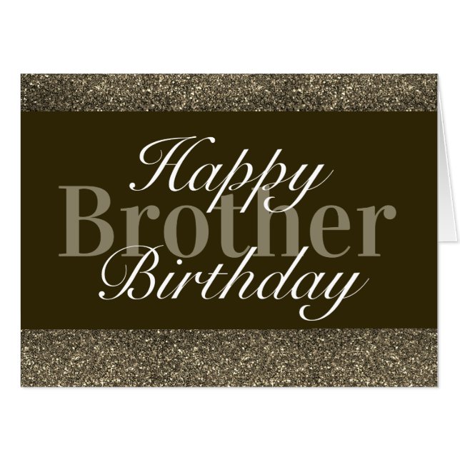Glamorous special birthday card brother (Front Horizontal)