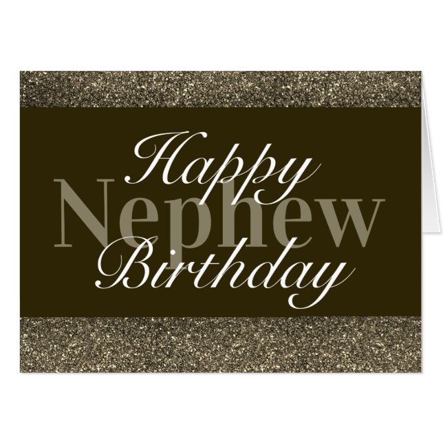 Glamorous special birthday card nephew (Front Horizontal)
