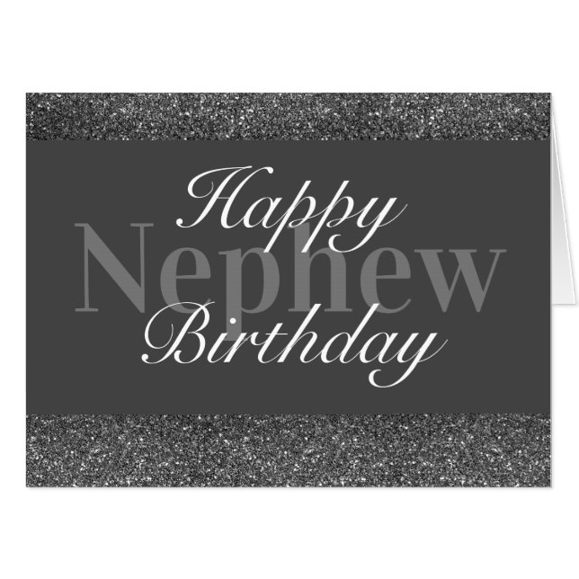 Glamorous special birthday card nephew (Front Horizontal)