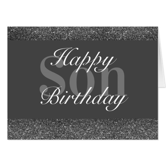 Glamorous special birthday card son (Front Horizontal)