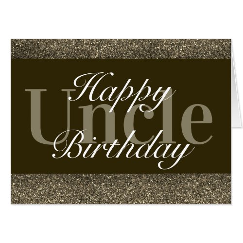 Glamorous special birthday card uncle