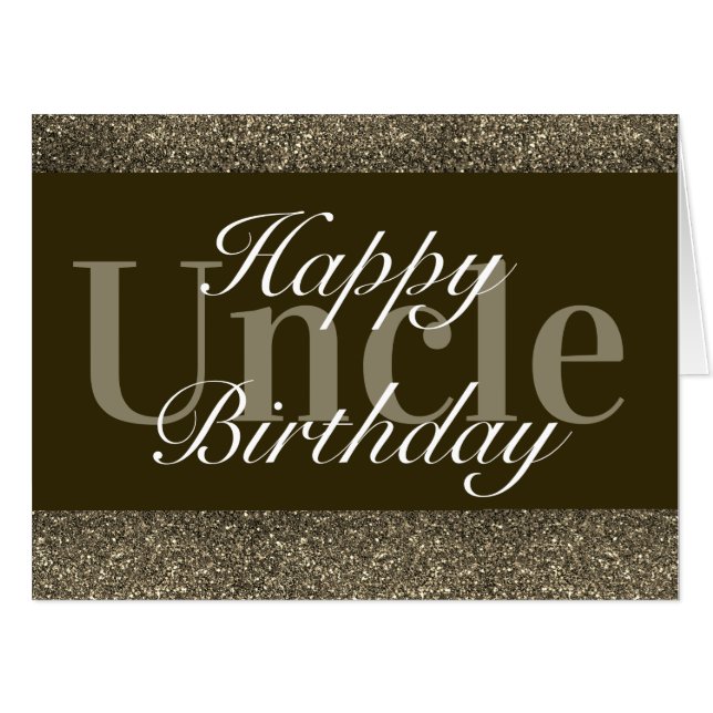 Glamorous special birthday card uncle (Front Horizontal)
